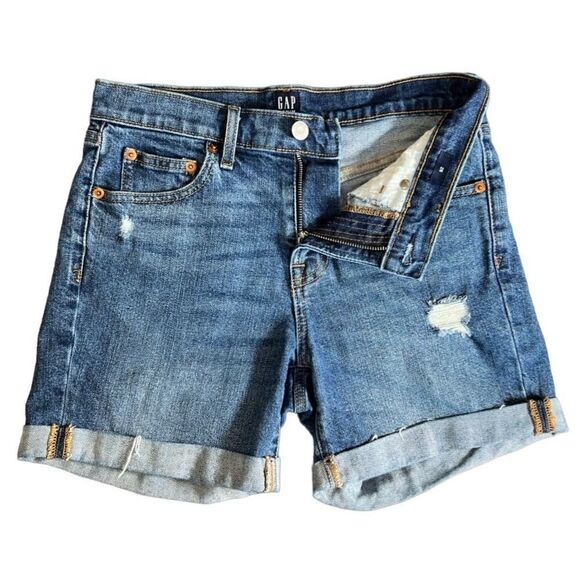 Gap denim jean shorts 5inch light indigo size 26 - Picture 4 of 13
